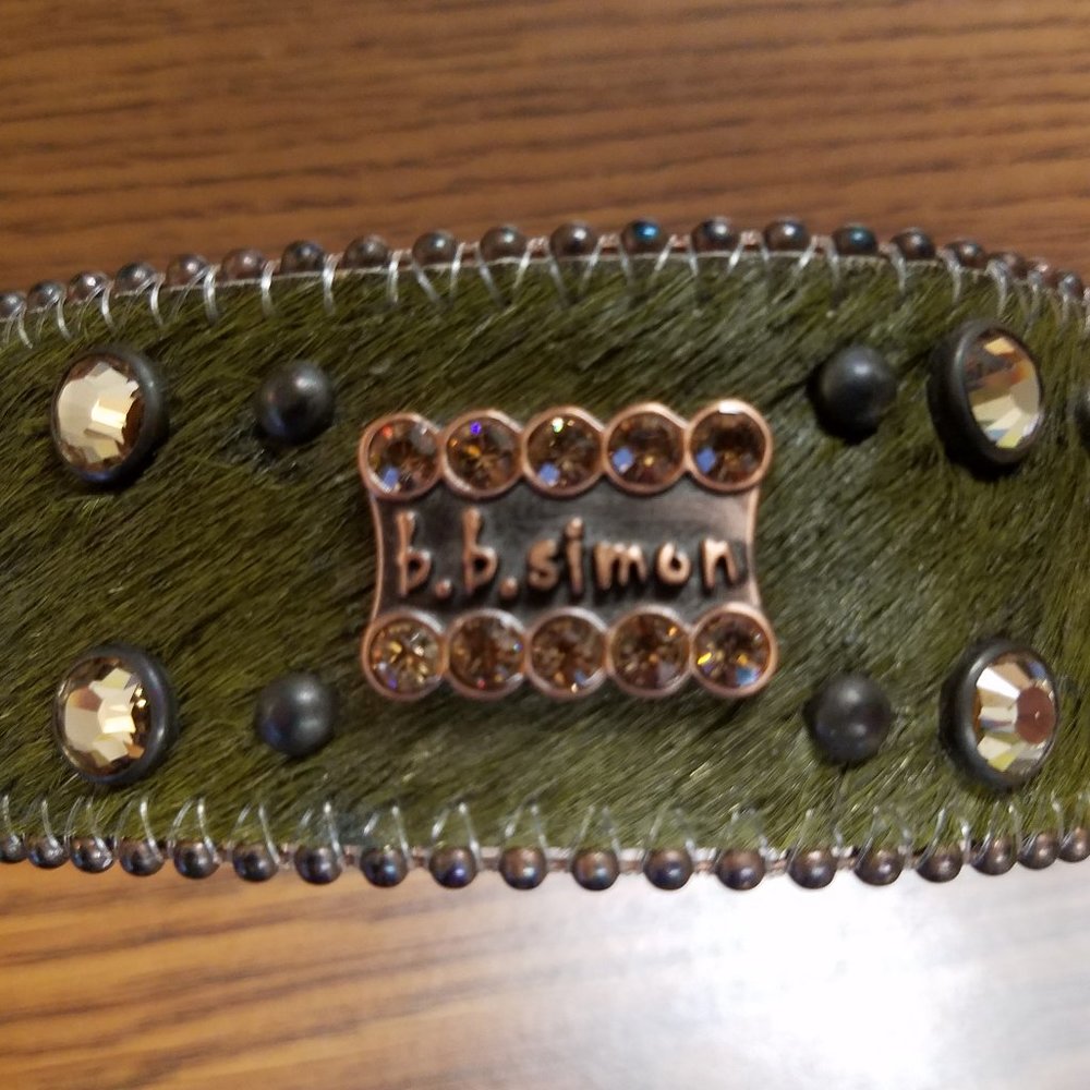 B.B. Simon Aliza-2 Belt w/ Horseshoe Buckle & Swarovski Crystals - Picture 12 of 16